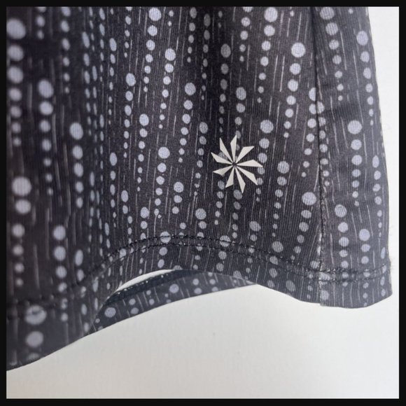 🔥3/$30 Athleta Printed Power Mesh CYA Micro Skirt Black Galaxy Dots Athletic - Picture 4 of 13